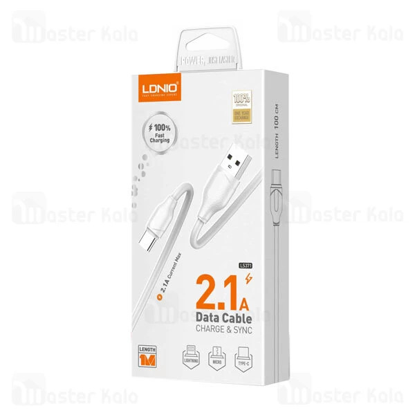 کابل Type C الدینیو LDNIO LS371 Type-C High Speed
