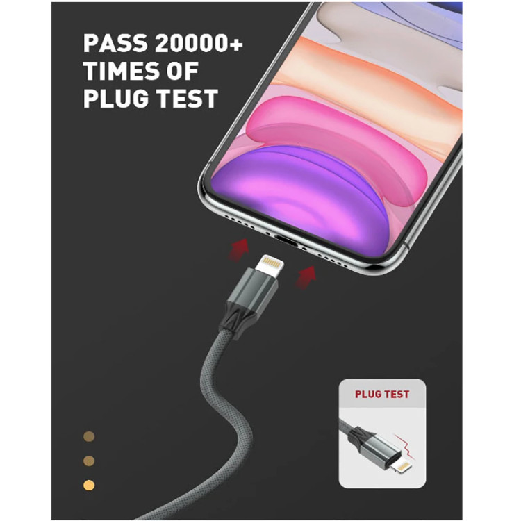 کابل تبدیل USB به لایتینینگ الدینیو مدل LS441 مناسب برای آیفون طول 1 متر