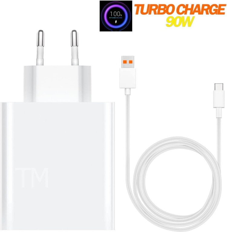 کلگی شارژ شیائومی 90w به همراه کابل شارژ ۱۰۰٪اورجینال pin USA