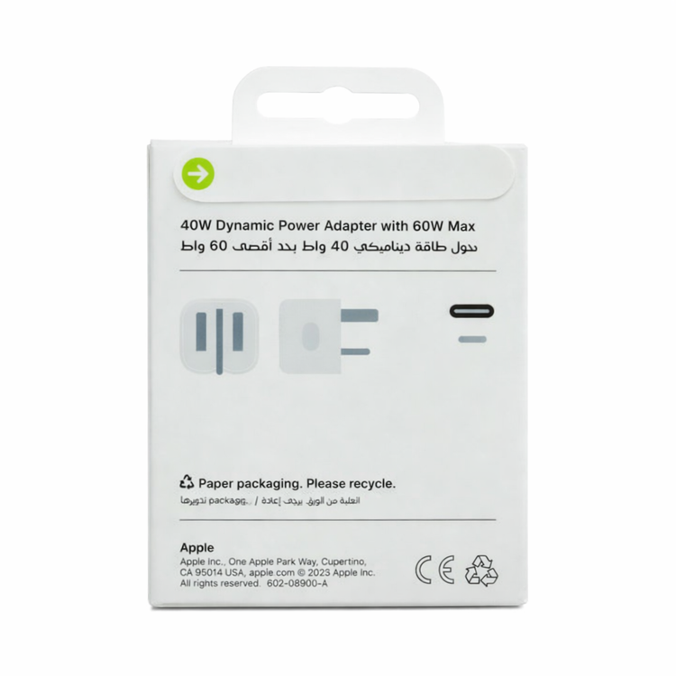 کلگی شارژر Apple مدل 40WDynamic Power 100%اورجینال اپل استور