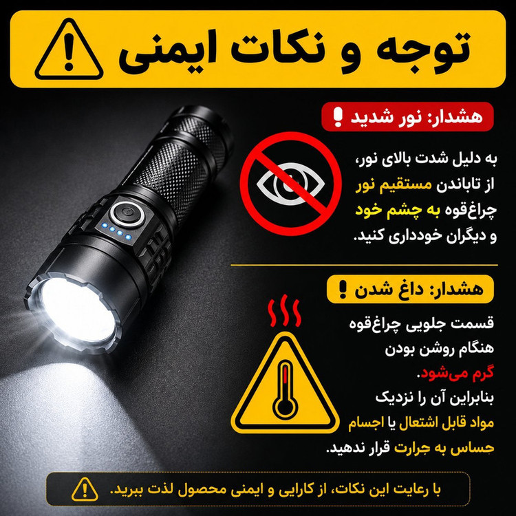 چراغ قوه دستی اسمال سان مدل ZY_2304 کد ۲۴ با نور مهتابی