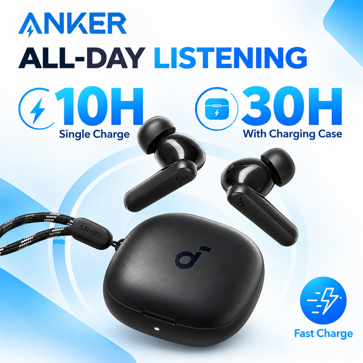 SoundcoreR50i تا ۳۰ ساعت پخش با کیس