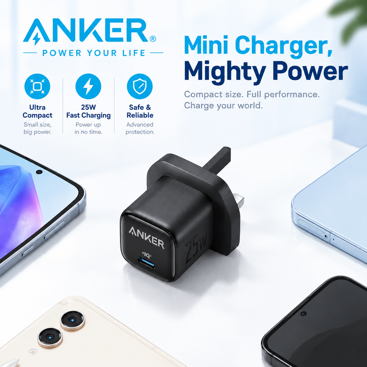 شارژر دیواری انکر 25 وات مدل B2656 به همراه کابل USB-C