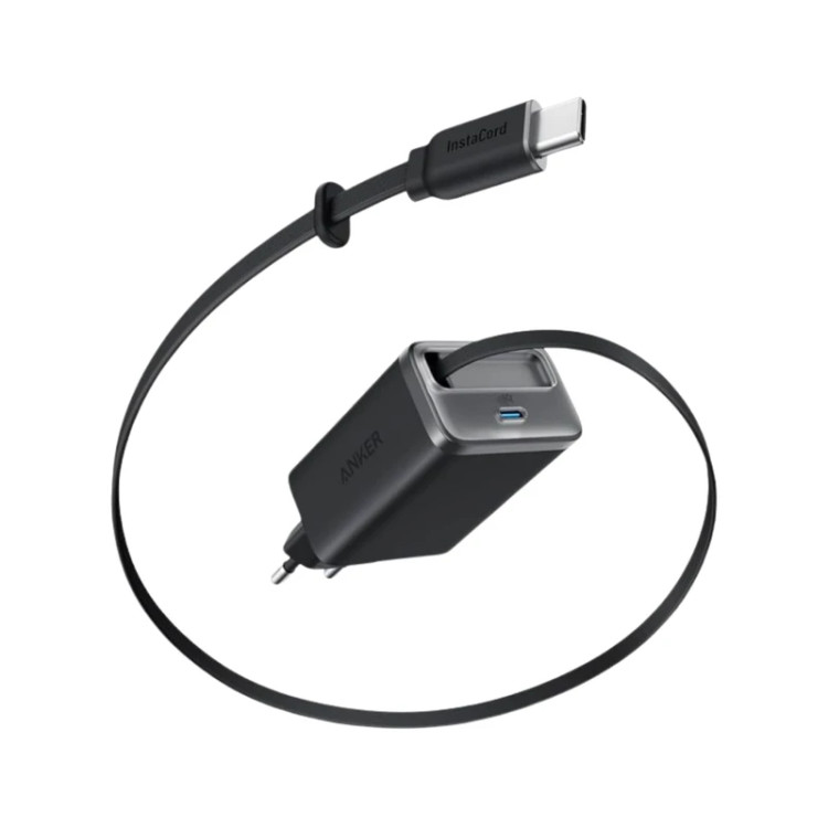 شارژر دیواری Anker Nano 35W مدل A2658 همراه با کابل USB-C جمعشونده_ مشکی