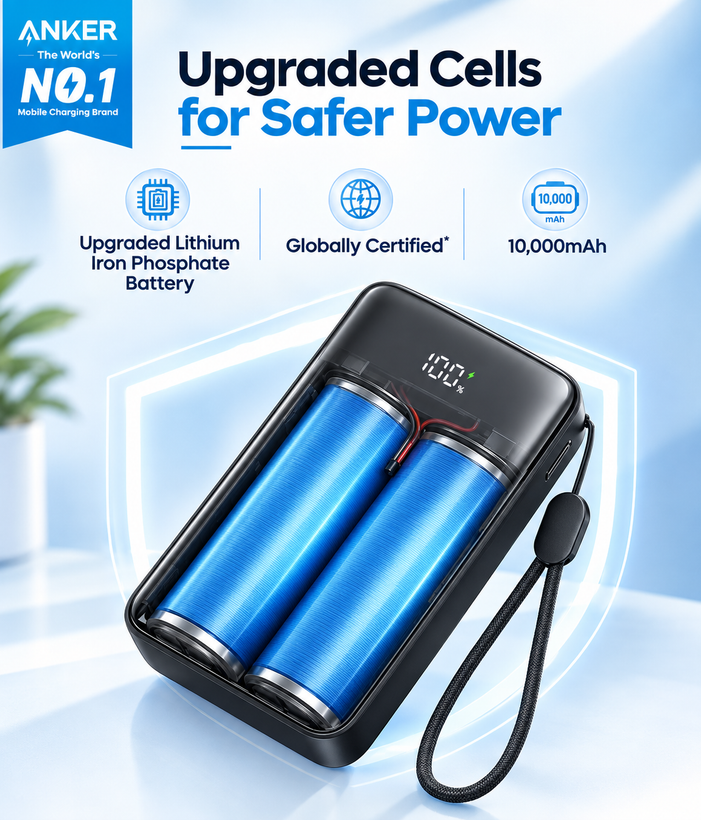 پاوربانک انکر مدل ANKER A110JH11 ظرفیت 10000mAh با توان 30W