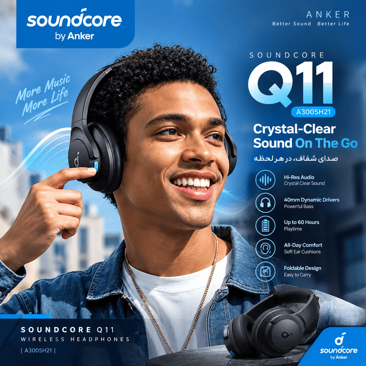 هدفون بلوتوثی انکر Soundcore مدل Q11 A300H21