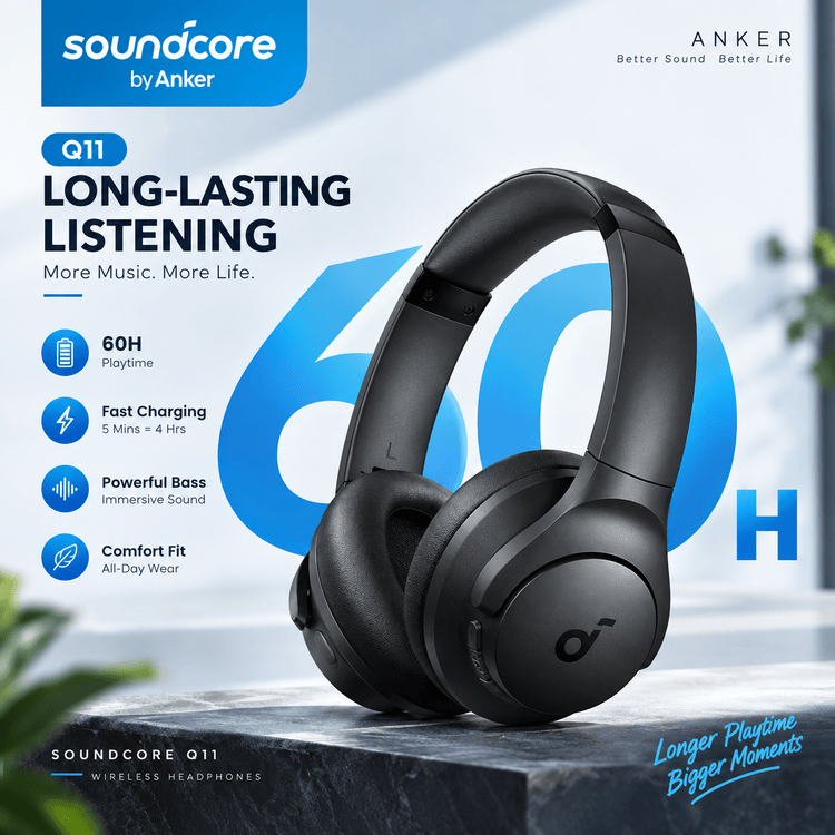 هدفون بلوتوثی انکر Soundcore مدل Q11 A300H21